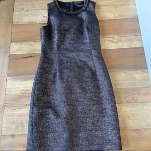 Tahari Grey Sleeveless Dress - size Small